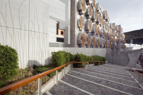 MSP Building, Reid's Close, Edinburgh, Scotland, February 2012