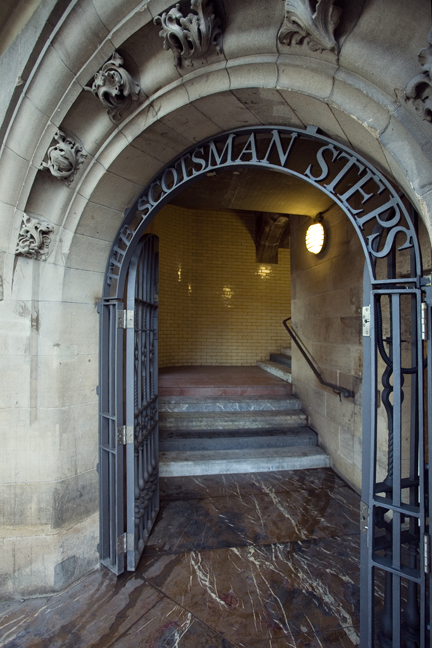 Scotsman Steps, Market Street, Edinburgh, Scotland, February 2012