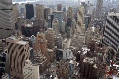 From the Rockefeller Centre, Manhattan, New York, America, January 2012