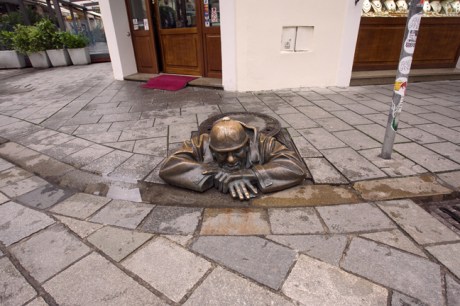 Čumil, Viktor Hulik, Laurinska, Bratislava, Slovakia, April 2014