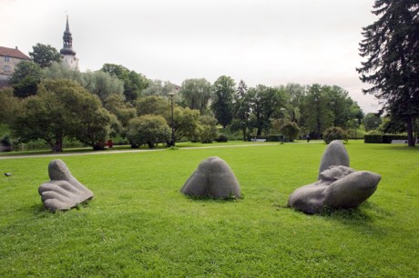 Puhkaja statue Toompark,Tallinn, Estonia, July 2015