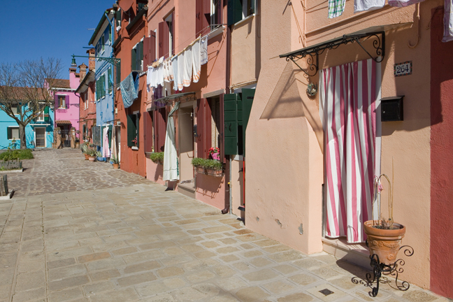 Strada di Corte Comare, Burano, Venice, Italy, 2024