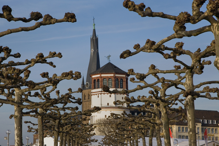 Rheinuferpromenade, Düsseldorf, Germany, February 2025