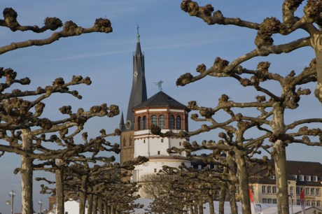 Rheinuferpromenade, Düsseldorf, Germany, February 2025