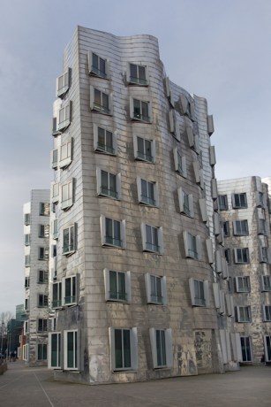 Neuer Zollhof, Düsseldorf, Germany, February 2025