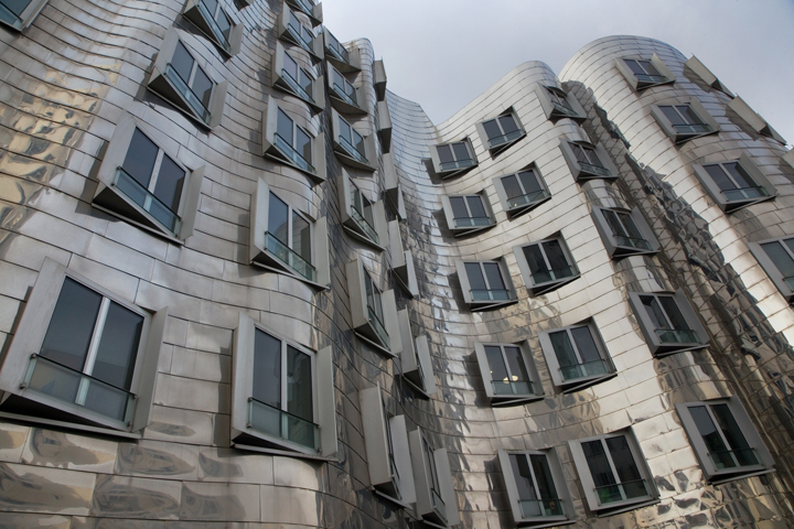 Neuer Zollhof, Düsseldorf, Germany, February 2025