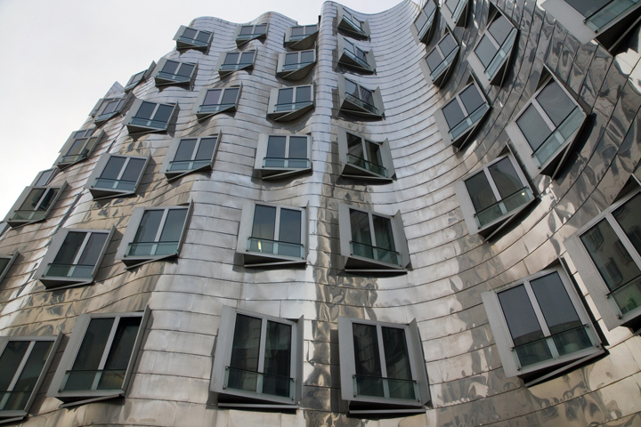 Neuer Zollhof, Düsseldorf, Germany, February 2025