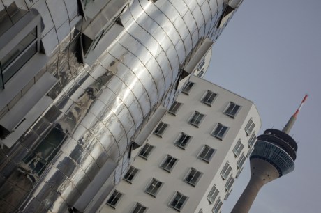 Neuer Zollhof, Düsseldorf, Germany, February 2025