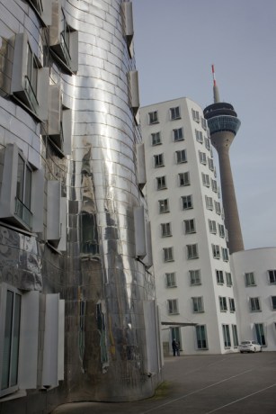 Neuer Zollhof, Düsseldorf, Germany, February 2025