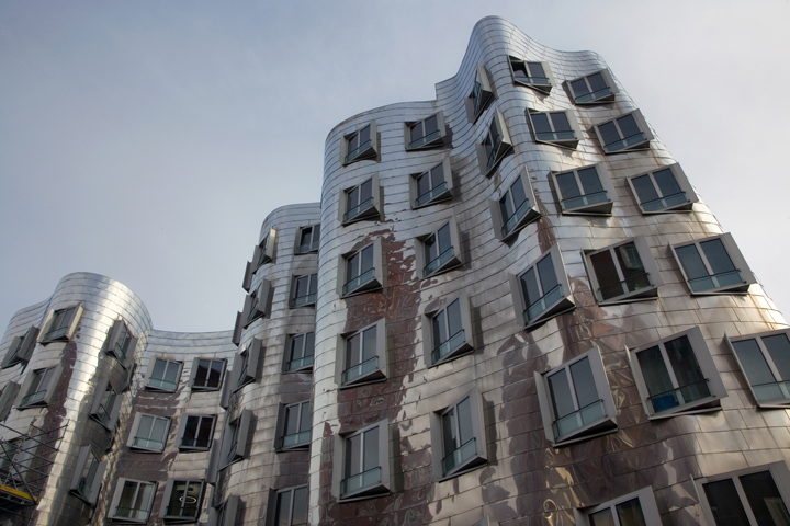 Neuer Zollhof, Düsseldorf, Germany, February 2025