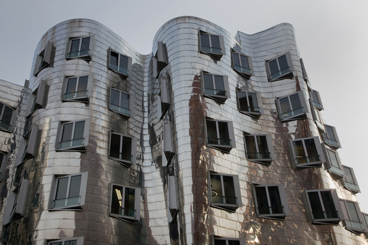 Neuer Zollhof, Düsseldorf, Germany, February 2025