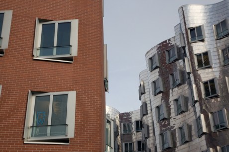 Neuer Zollhof, Düsseldorf, Germany, February 2025