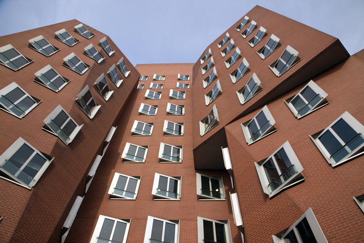 Neuer Zollhof, Düsseldorf, Germany, February 2025