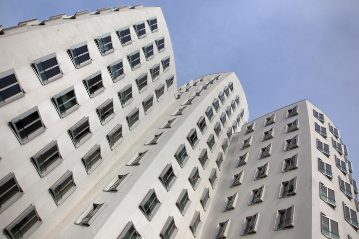 Neuer Zollhof, Düsseldorf, Germany, February 2025