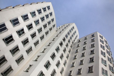 Neuer Zollhof, Düsseldorf, Germany, February 2025