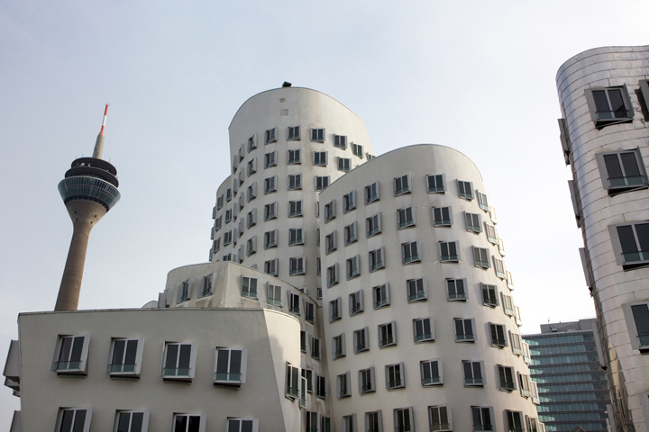 Neuer Zollhof, Düsseldorf, Germany, February 2025