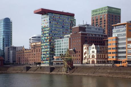 Medienhafen, Düsseldorf, Germany, February 2025