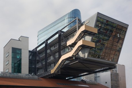 Wolkenbügel, Medienhafen, Düsseldorf, Germany, February 2025
