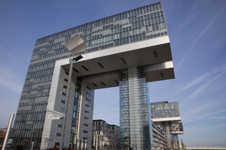 Kranhäuser im Rheinauhafen, Cologne, Germany, February 2025