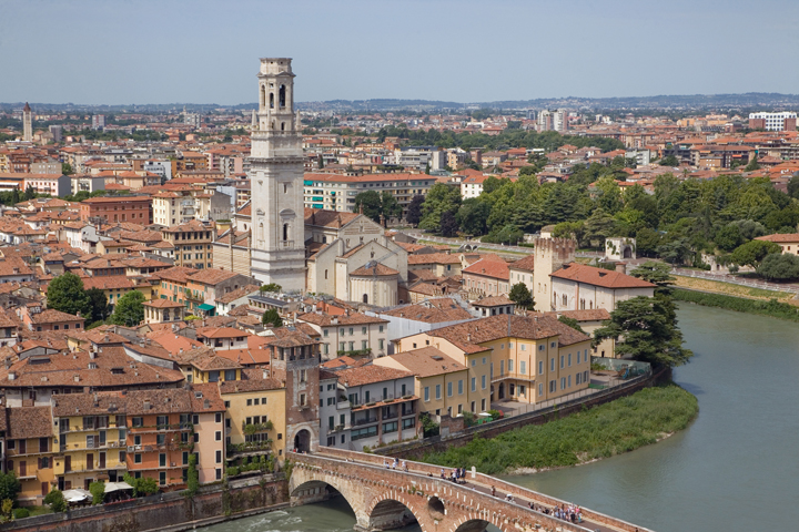 Ponte Pietra, Verona, Italy, July 2025