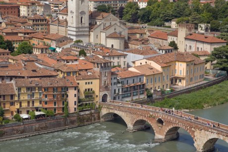 Ponte Pietra, Verona, Italy, July 2025