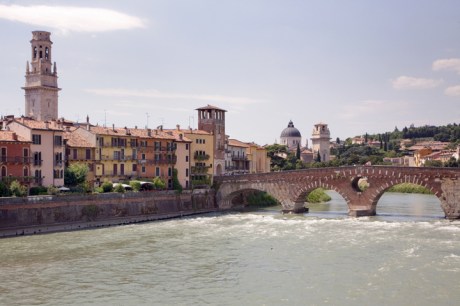 Ponte Pietra, Verona, Italy, July 2025