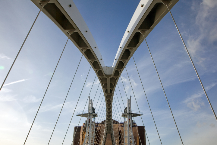 Millennium Bridge, Salford, Manchester, England, July 2025
