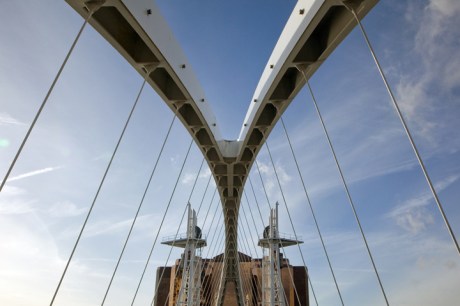 Millennium Bridge, Salford, Manchester, England, July 2025