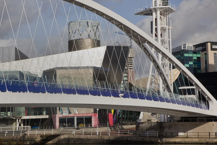 Millennium Bridge, Salford, Manchester, England, July 2025