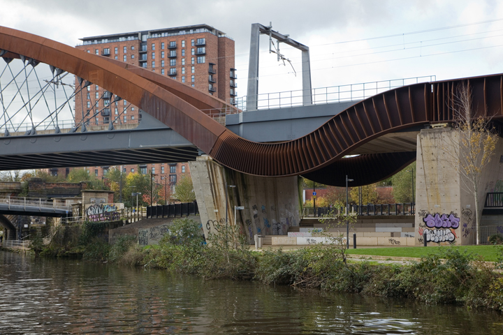 River Irwell Railway Bridge, Manchester, England, July 2025